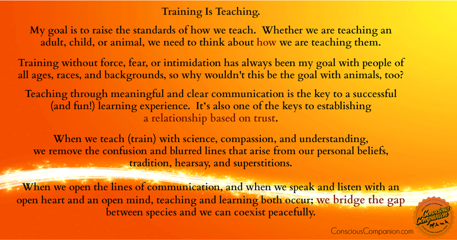 Training Animals Positively - Conscious Companion
